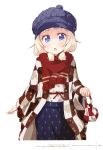  1girl absurdres blonde_hair blue_eyes eyebrows_visible_through_hair hat highres japanese_clothes looking_at_viewer new_game! official_art sakura_nene scarf solo tagme tokunou_shoutarou twintails 