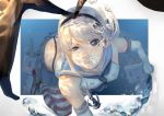  1girl ajisa anchor anchor_hair_ornament bare_shoulders breasts elbow_gloves gloves hair_ornament highres holding_breath kantai_collection rensouhou-chan shimakaze_(kantai_collection) small_breasts striped striped_legwear thong underwater 