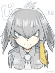  air_glen blush green_eyes grey_hair highres kemono_friends shoebill_(kemono_friends) 