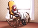  00s 1girl chair game_cg hisui maid melty_blood official_art rocking_chair solo takeuchi_takashi tsukihime type-moon 