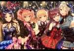  5girls bangs black_hair blonde_hair blue_eyes breasts brown_hair dress green_eyes hayami_kanade highres ichinose_shiki idolmaster idolmaster_cinderella_girls idolmaster_cinderella_girls_starlight_stage jougasaki_mika lipps_(idolmaster) long_hair looking_at_viewer miyamoto_frederica multiple_girls open_mouth parted_bangs pink_hair sakamuke shiomi_shuuko short_hair smile yellow_eyes 