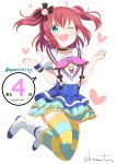  blue_eyes blush dress happy kurosawa_ruby love_live! love_live!_sunshine!! pink_hair short_hair skirt twintails wink 