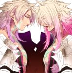  2boys ag_ss41 blue_eyes closed_eyes dark_skin dual_persona fate/apocrypha fate_(series) long_hair male_focus multiple_boys open_mouth saber_of_black 
