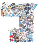  6+girls :3 ^_^ alaskan_sea_otter_(kemono_friends) animal_ears arctic_fox_(kemono_friends) arctic_hare_(kemono_friends) baikal_seal_(kemono_friends) bearded_seal_(kemono_friends) black_swan_(kemono_friends) blue_whale_(kemono_friends) blush california_sea_lion_(kemono_friends) chibi chinese_white_dolphin_(kemono_friends) closed_eyes common_bottlenose_dolphin_(kemono_friends) common_dolphin_(kemono_friends) dugong_(kemono_friends) egyptian_goose_(kemono_friends) emperor_penguin_(kemono_friends) eurasian_otter_(kemono_friends) european_hare_(kemono_friends) fox_ears genbu_(kemono_friends) gentoo_penguin_(kemono_friends) glasses greater_flamingo_(kemono_friends) harp_seal_(kemono_friends) hat head_wings highres hooded_seal_(kemono_friends) humboldt_penguin_(kemono_friends) japanese_otter_(kemono_friends) jinmen-gyo_(kemono_friends) kemono_friends kita_kitsune low_twintails mediterranean_monk_seal_(kemono_friends) mountain_hare_(kemono_friends) multicolored_hair multiple_girls narwhal_(kemono_friends) open_mouth oriental_stork_(kemono_friends) otter_(kemono_friends) otter_ears otter_tail pink-backed_pelican_(kemono_friends) platypus_(kemono_friends) racket red-crowned_crane_(kemono_friends) ringed_seal_(kemono_friends) rockhopper_penguin_(kemono_friends) scarlet_ibis_(kemono_friends) seiryuu_(kemono_friends) smug southern_sea_otter_(kemono_friends) spot-billed_duck_(kemono_friends) standing steller&#039;s_sea_cow_(kemono_friends) steller_sea_lion_(kemono_friends) stoat_(kemono_friends) swimsuit tagme tatu_nw tennis_racket tundra_swan_(kemono_friends) twintails twitter_username walrus_(kemono_friends) wings 