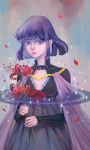  1girl bishoujo_senshi_sailor_moon black_hair mixxxao short_hair solo tomoe_hotaru violet_eyes 