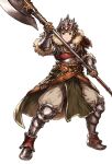  1boy alpha_transparency armor armored_boots axe boots full_body gran_(granblue_fantasy) granblue_fantasy helmet male_focus minaba_hideo official_art solo transparent_background warrior_(granblue_fantasy) weapon wide_stance 