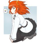  1girl ahoge atair boots fate/grand_order fate_(series) from_side fujimaru_ritsuka_(female) orange_hair short_hair side_ponytail 
