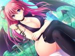 ayase_hazuki breasts chains cleavage demon_girl firika_mia_shatana nukidoki! redhead tail