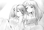  blush itou_noiji monochrome sleeping suzumiya_haruhi suzumiya_haruhi_no_yuuutsu 