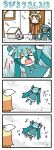  4koma \o/ arms_up chibi chibi_miku comic hatsune_miku kagamine_rin minami_(colorful_palette) outstretched_arms silent_comic snow twintails vocaloid you&#039;re_doing_it_wrong 