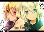  ahoge blonde_hair character_name dual_persona emil_castagnier green_eyes kokuro male multiple_boys red_eyes scarf tales_of_(series) tales_of_symphonia tales_of_symphonia_knight_of_ratatosk 