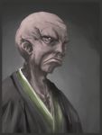  angry bald black_eyes fate/stay_night fate_(series) japanese_clothes male matou_zouken no_eyebrows old_man satomi 