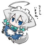  ahoge angeltype animal_ears apron blue_eyes chibi dog_ears dog_tail hairband inu_sakuya izayoi_sakuya maid ribbon ribbons short_hair silver_hair tail touhou 