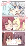  bad_id blue_eyes blush closed_eyes flandre_scarlet head_wings headwings heart hong_meiling izayoi_sakuya kiss koakuma lowres patchouli_knowledge red_eyes remilia_scarlet ribbon ribbons smile touhou yuki_miya yuri 