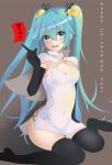  :d aqua_eyes aqua_hair bare_shoulders black_legwear blush breasts capelet china_dress chinese_clothes chinese_new_year cleavage dress elbow_gloves english gloves grey_background hatsune_miku long_hair medium_breasts open_mouth pointing side_slit sitting smile thigh-highs thighs twintails vocaloid wariza 