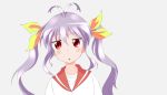  1girl eyebrows_visible_through_hair highres long_hair majormilk miyauchi_renge non_non_biyori open_mouth purple_hair red_eyes school_uniform solo 