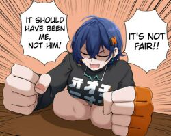  1girl belle_(zenless_zone_zero) it_should_have_been_me_not_him_(meme) meme parody short_hair zenless_zone_zero 