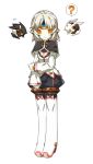  1girl ? boots elsword_(character) eve_(elsword) full_body gloves highres looking_at_viewer orange_eyes short_hair silver_hair solo thigh-highs thigh_boots transparent_background white_boots white_gloves 