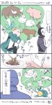  1boy 1girl 3koma bear blonde_hair butterfly comic crocodile crocodilian deer food frog gloves gundam gundam_tekketsu_no_orphans insect julietta_juris lizard mask military military_uniform pig rakusuke sheep short_hair squid translation_request uniform vidar 