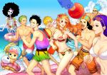  &gt;_&lt; 2girls 6+boys :d ^_^ afro bare_arms bare_shoulders beach beanie bikini black_hair blonde_hair blue_hair blue_sky braid breasts brook camisole cigarette cleavage clenched_hands closed_eyes clouds collarbone cowboy_shot cyborg franky from_side gradient_clothes green_hair grin hair_over_one_eye happy hat heart heart-shaped_pupils horns innertube large_breasts lips long_hair long_nose looking_afar looking_at_another male_swimwear medium_breasts monkey_d_luffy multiple_boys multiple_girls muscle nami_(one_piece) navel nico_robin ocean one_eye_closed one_piece open_mouth orange_eyes orange_hair prosthesis prosthetic_arm purple_hair roronoa_zoro running sanji scar scar_across_eye short_hair side-tie_bikini side_braid sideboob single_braid skeleton skull sky sleeveless smile spiky_hair stitches stomach straw_hat straw_hat_pirates sunglasses sunglasses_on_head sweat swim_trunks swimsuit swimwear symbol-shaped_pupils tattoo toned tony_tony_chopper topless under_boob usopp violet_eyes water white_bikini xd 