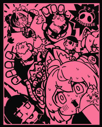  +_+ 5boys 5girls :3 alice_thymefield animal_ear_fluff animal_ear_piercing animal_ears animalization banyue_(zenless_zone_zero) bear_boy bear_ears ben_bigger black_border black_gloves black_hair black_mask blush border braid braided_twintails china_dress chinese_clothes closed_mouth colored_tips commentary_request copyright_name dialyn_(zenless_zone_zero) dress eating food fox_ears fox_girl fruit furry furry_male gloves hair_extensions hoshimi_miyabi long_hair mask melon mishka_(zenless_zone_zero) mouth_mask multicolored_hair multiple_boys multiple_girls muzzle_(mask) natsume_eri open_mouth pan_yinhu panda_boy pulchra_fellini rabbit ring_hair_extensions scar scar_across_eye scar_on_face short_eyebrows split-color_hair sweat thick_eyebrows von_lycaon white_fur white_hair wok wolf_boy wolf_ears zenless_zone_zero zhao_(zenless_zone_zero) 