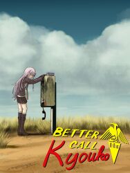  1girl better_call_saul black_gloves braid breaking_bad danganronpa:_trigger_happy_havoc danganronpa_(series) gloves hair_ribbon highres jacket kirigiri_kyoko kmnm_1403 open_clothes open_jacket ribbon side_braid solo 