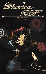  abstract absurdres commentary copyright_name dagger english_commentary english_text floating_island gears highres knife no_humans no_lineart object_focus shadow_slave ship spiral swift6000 tree watercraft weapon 