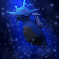  absurdres commentary_request highres kingdra looking_at_viewer no_humans pokemon pokemon_(creature) solo spicyichizo underwater 