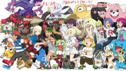  >_< +_+ 6+boys 6+girls :> :3 alolan_vulpix aqua_eyes ash_ketchum backpack bag baseball_cap belt bewear black_bag black_gloves black_hair black_hoodie blonde_hair blue_eyes blue_hair blue_pants blue_sandals blue_shirt blue_shoes blush blush_stickers bracelet bright_pupils brown_pants bug claws clenched_hands closed_eyes closed_mouth coin colored_sclera commentary_request dark-skinned_male dark_skin drawstring earrings eevee elbow_gloves everyone eyelashes faba_(pokemon) facial_hair fangs flower flying from_side gladion_(pokemon) gloves goatee gold green-framed_eyewear green_eyes green_headband green_shoes grey_belt grey_overalls grey_pants grey_tank_top hair_bun hair_flower hair_ornament hairband hat headband highres holding holding_pokemon hood hood_down hoodie incineroar insect_wings jacket james_(pokemon) jessie_(pokemon) jewelry keita_(spitfire) kiawe_(pokemon) koban_(gold) lana_(pokemon) lillie_(pokemon) long_hair lusamine_(pokemon) lycanroc lycanroc_(dusk) mallow_(pokemon) mandibles mareanie melmetal mimikyu motion_blur multicolored_hair multiple_boys multiple_girls naganadel naruto_run no_sclera nut_(hardware) one-eyed one_eye_closed open_mouth orange_hair overall_shorts overalls pants pikachu pink_bag pink_eyes pink_flower pink_frills pink_hair pink_shirt pokemon pokemon_(anime) pokemon_(creature) pokemon_sm_(anime) professor_burnet professor_kukui purple_hair red_hair rowlet running sandals scared shaymin shaymin_(land) shirt shoes short_hair silvally simple_background single_hair_bun sleeveless sleeveless_shirt smile sophocles_(pokemon) standing standing_on_one_leg striped_clothes striped_shirt stufful sweatdrop t-shirt tank_top team_rocket team_rocket_uniform teeth thick_eyebrows tinted_eyewear togedemaru translation_request tsareena turtonator twintails two-tone_eyebrows two-tone_hair undercut upper_teeth_only vikavolt white_background white_gloves white_hat white_jacket white_pupils white_shirt white_shoes wicke_(pokemon) wings wobbuffet yellow_hairband yellow_sclera z-ring zoroark 