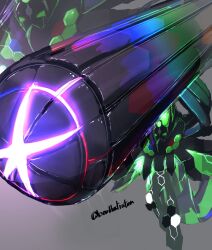  bo_(bouillustration) commentary_request energy_cannon glowing grey_background highres mega_pokemon mega_zygarde pokemon pokemon_(creature) pokemon_focus simple_background solo spoilers twitter_username zoom_layer zygarde zygarde_(complete) 
