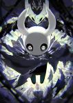  cape chains chromatic_aberration glowing glowing_eyes highres hollow_knight horns mamuru tagme 