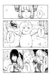  2girls comic fubuki_(kantai_collection) headgear highres kantai_collection kofunami_nana kubo_taito_(style) multiple_girls murakumo_(kantai_collection) snow snowing snowman translation_request 