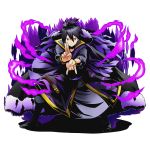  1boy black_boots black_eyes black_hair boots divine_gate fairy_tail full_body hair_between_eyes looking_at_viewer magic official_art shadow solo transparent_background ucmm zeref 