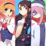  3girls absurdres alternate_costume highres kagari_atsuko little_witch_academia lotte_yanson multiple_girls sucy_manbavaran witch xiaoyu 