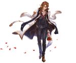  1boy alpha_transparency full_body granblue_fantasy male_focus minaba_hideo official_art petals rose_petals siegfried_(granblue_fantasy) solo the_dragon_knights transparent_background 