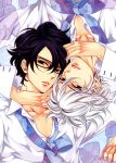  asahina_azusa asahina_tsubaki black_hair brothers_conflict purple_eyes udajo 