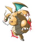 angry berry blowing_smoke claws dragon dragonite oden_(madsword) pokemon 