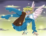  1girl angel_wings blonde_hair breath_of_fire onnaski short_hair solo wings 