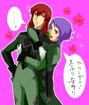  gundam gundam_00 innovator innovators purple_hair red_eyes red_hair redhead revive_revival 