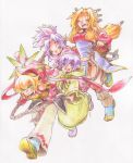  bud_(lom) imu legend_of_mana lisa_(lom) mihoka purple_hair robe seiken_densetsu toto traditional_media watercolor_(medium) 