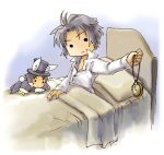  bed chibi fr&eacute;d&eacute;ric_chopin frederic_chopin fuju hat lowres male pocket_watch top_hat trusty_bell watch 