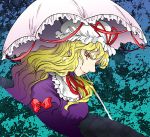 aku_(pixiv) bad_id blonde_hair gap hat long_hair parasol red_eyes ribbon ribbons touhou umbrella yakumo_yukari 