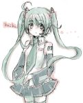  ama_(pixiv) detached_sleeves green_eyes green_hair hatsune_miku long_hair lowres solo thigh-highs thighhighs twintails vocaloid zettai_ryouiki 