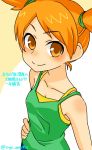  1girl blush breasts natsume_(saru_getchu) orange_eyes orange_hair saru_getchu short_hair solo 