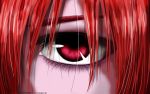  1girl artist_request elfen_lied highres lucy magenta_eyes one-eyed red_eyes redhead solo 