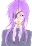  1girl chrome_dokuro eyepatch formal katekyo_hitman_reborn long_hair older purple_hair solo suit takaya violet_eyes 
