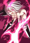  1girl alice_(mary_skelter) ass breasts butt_crack hair_ornament hair_ribbon lightning_bolt mary_skelter mizunashi_(second_run) nude pink_eyes ribbon scar short_hair solo white_hair 