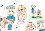  !? /\/\/\ 2girls ? alternate_costume androgynous arrow arrow_through_heart atsushi_(aaa-bbb) bare_shoulders bismarck_(kantai_collection) blonde_hair blue_eyes blush boots braid comic crying crying_with_eyes_open dress flying_sweatdrops french_braid grass hair_between_eyes hairband hand_in_pocket heart heart-shaped_pupils highres jewelry kantai_collection kneeling long_hair multiple_girls paper pointing pointing_at_self polo_shirt ribbon ring ring_box shoes short_hair short_sleeves shorts sitting smile sparkle spoken_question_mark surprised sweatdrop symbol symbol-shaped_pupils tears tomboy venus_symbol wariza warspite_(kantai_collection) wedding_ring white_legwear younger yuri 