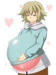  1girl atra_mixta balloon blush fake_pregnancy genzaburoh gundam gundam_tekketsu_no_orphans heart short_hair smile spoilers 