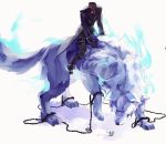  1boy animal armor black_gloves fate/grand_order fate_(series) gloves headless hessian_(fate/grand_order) highres lobo_(fate/grand_order) male_focus rinhamicoco white_background wolf 